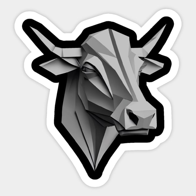 Cow head illustration Sticker by Marhcuz